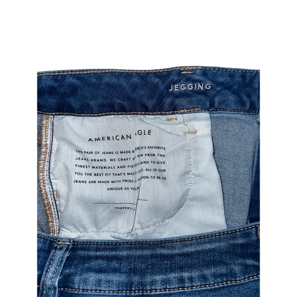 American Eagle Women’s Stretchy High Rise Ripped Distressed Skinny Jegging Jean - Picture 14 of 16